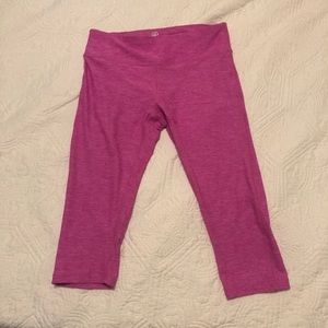 Pink cropped workout pants